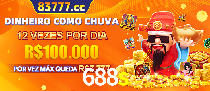 Banner do programa de recompensas Recomende para amigos do 688s, detalhando os bônus por convidar amigos, com prêmios que chegam a R$288.888.